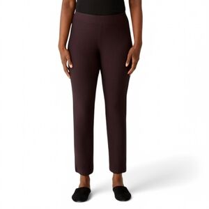 Eileen Fisher‎ Women's Stretch Crepe Pull On Pant Slim Fit Ankle Length S Petite